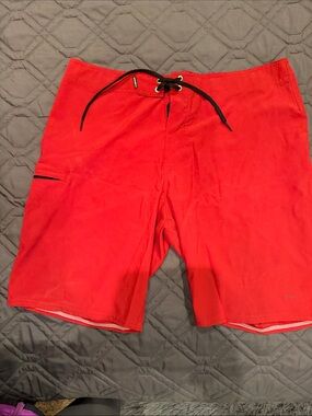 O'Neill Red Board Shorts with Black Drawstring